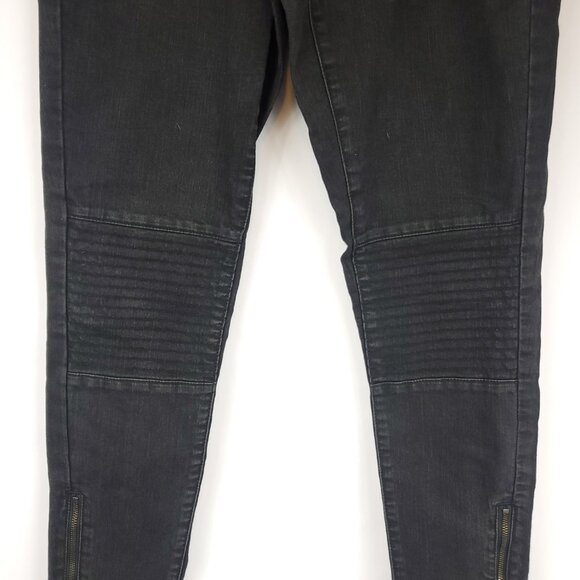Mossimo Denim Mid-Rise Denim Leggings Womens Black Jeans Sz 2 - Picture 3 of 13